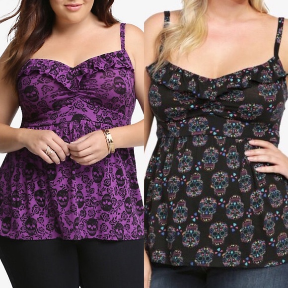 torrid Tops - Torrid Skull Print Babydoll Tanks (SIZE 3)